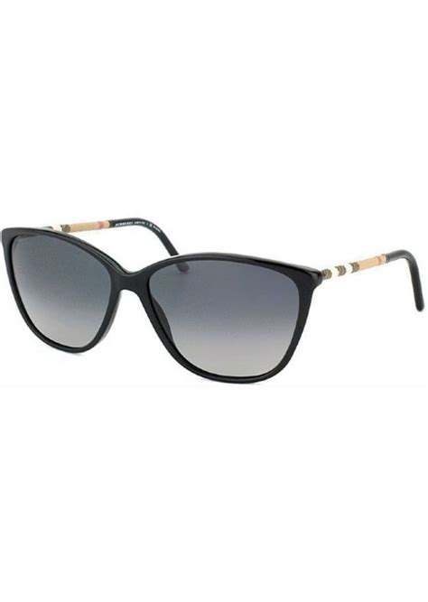 burberry women's be 4117 3001t3 black cateye polarized sunglasses|Burberry Be4117 Women's Cateye Black Signature Design .